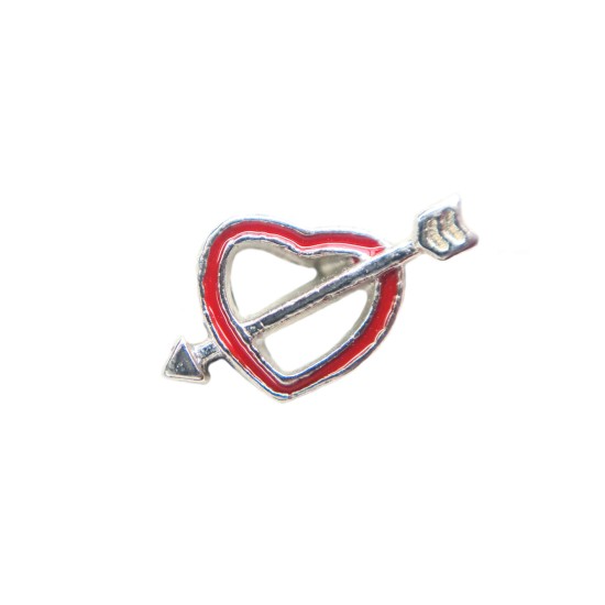 hollow heart with arrow charm