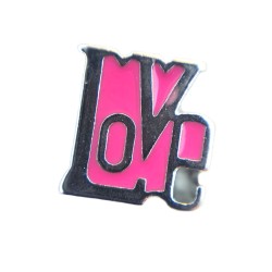 Pink art nouveau love charm