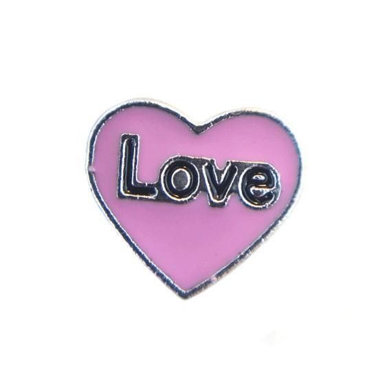 Love lilac heart charm