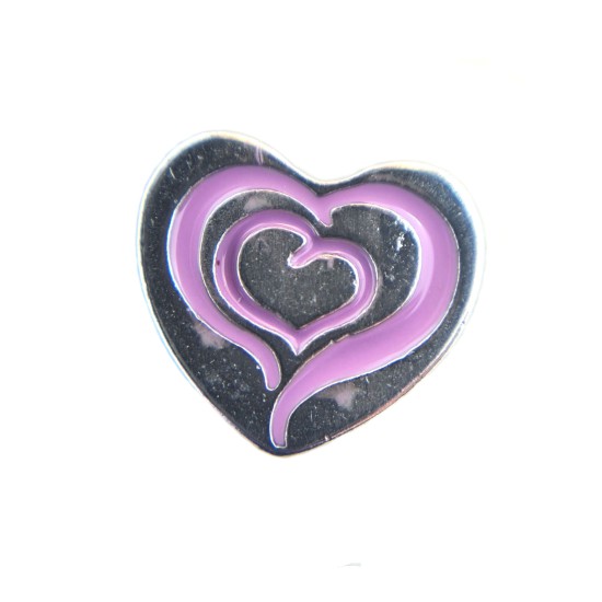 Lilac swirl heart charm