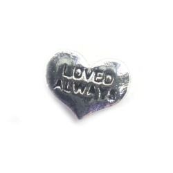 Loved always heart charm