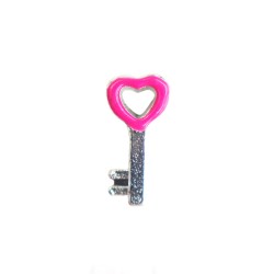 Pink key charm