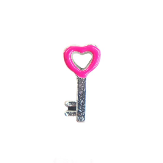 Pink key charm