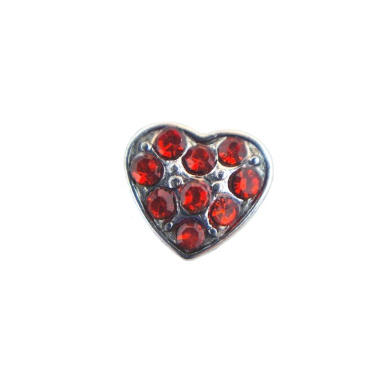 Red crystal heart charm