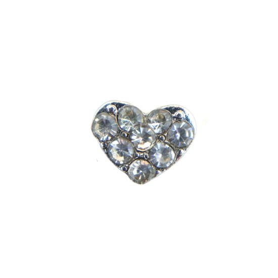 Small crystal heart charm