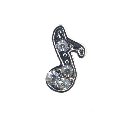 Crystal Music Note Charm