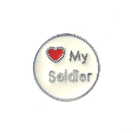 Love my soldier charm