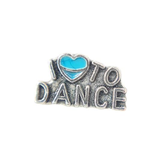 Blue love to dance charm