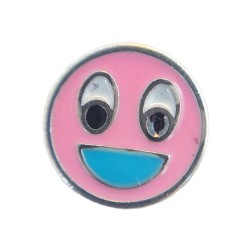 Pink smiley face charm