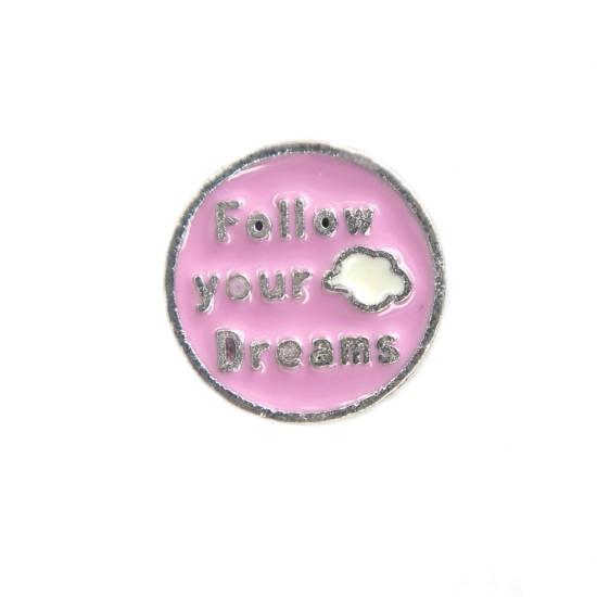 Purple follow your dreams charm