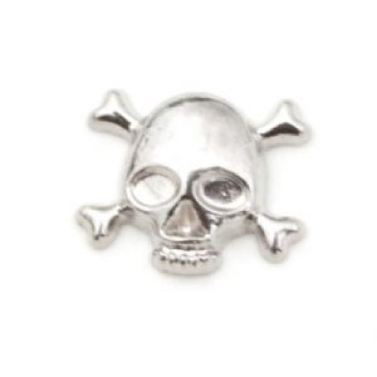 Skull and crossbones charm