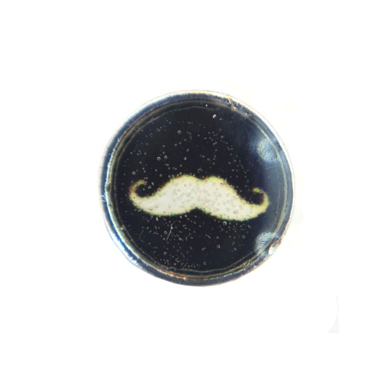 White mustache charm