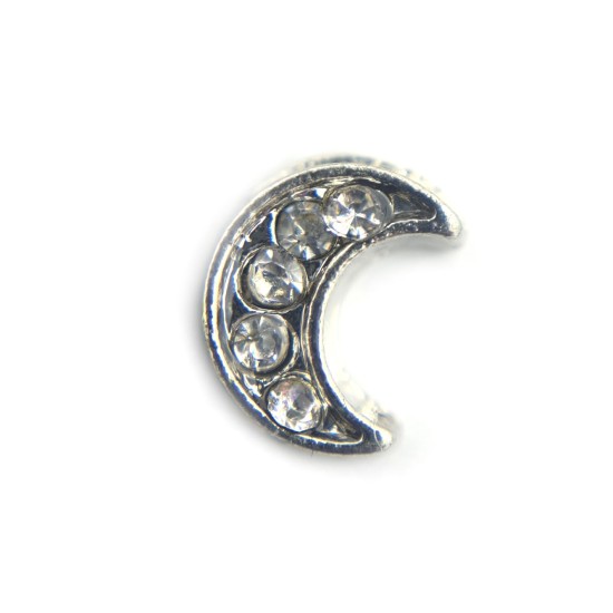 Large crystal moon charm