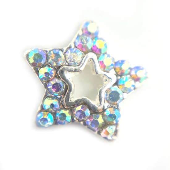 Large crystal star charm