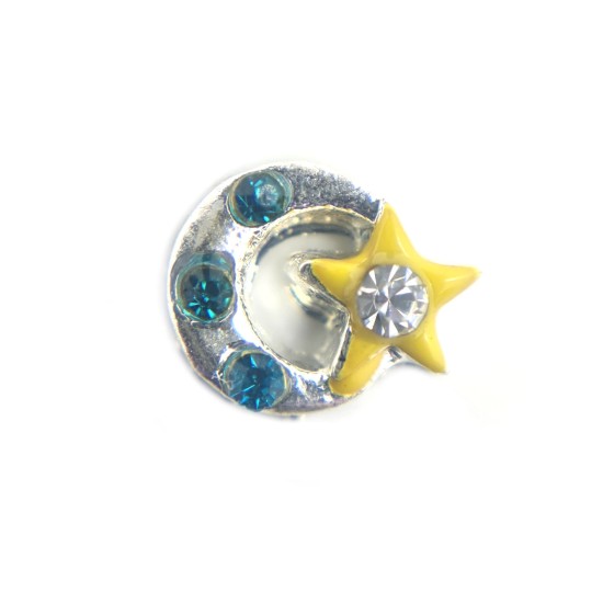 moon and yellow star charm