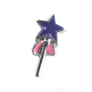 Purple wand star charm