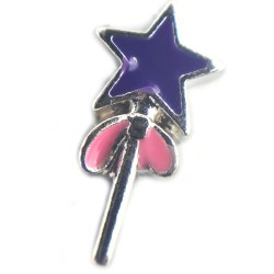 Purple wand star charm