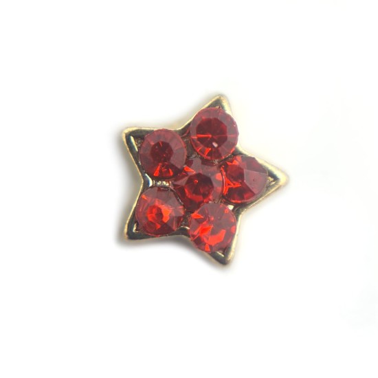 Red crystal star charm