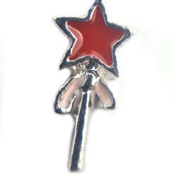 Red wand star charm