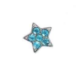 Star charm with blue crystal