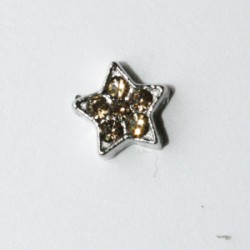 Yellow crystal star charm