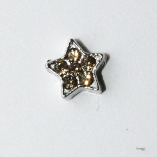 Yellow crystal star charm