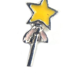 Yellow wand star charm