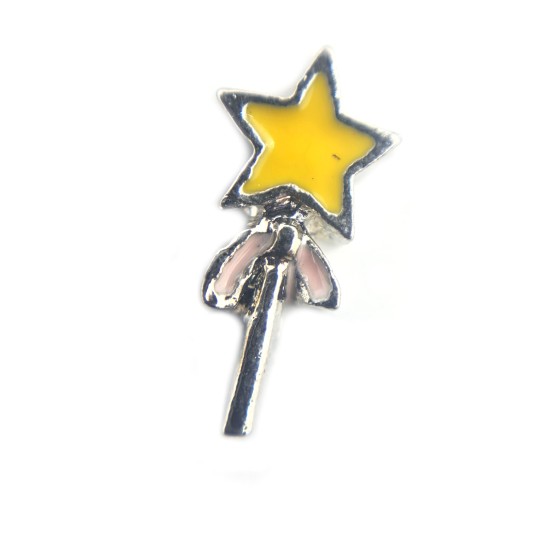 Yellow wand star charm