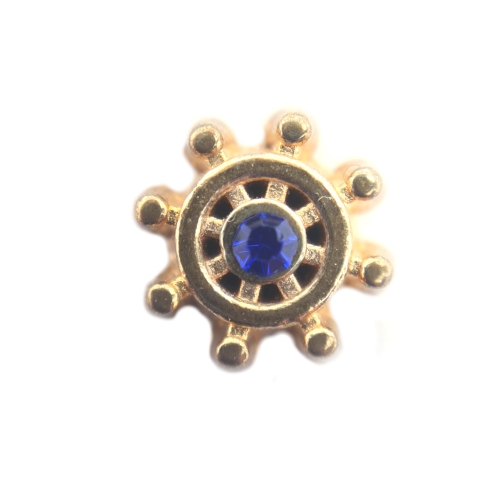Golden Ships Wheel Charm