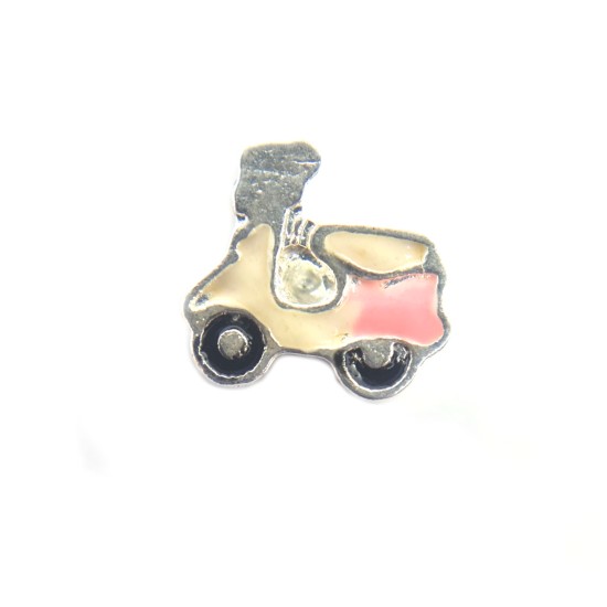 Pink moped charm