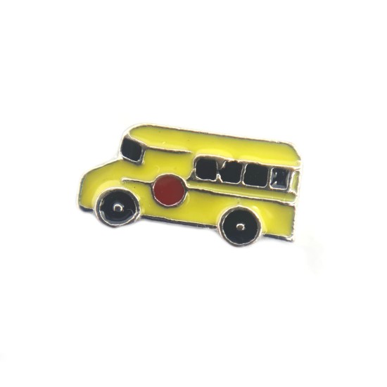 Yellow bus charm