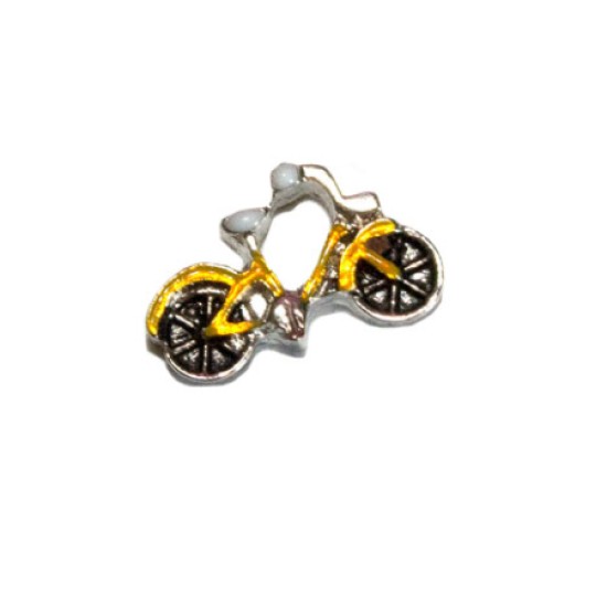 Yellow bicycle charm