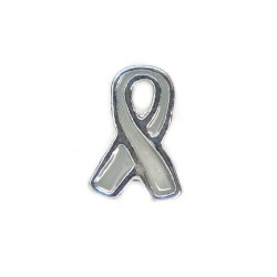 Grey awareness ribbon
