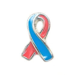 Large pink and blue awareness ribbon