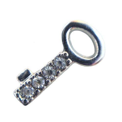 Crystal Key Charm