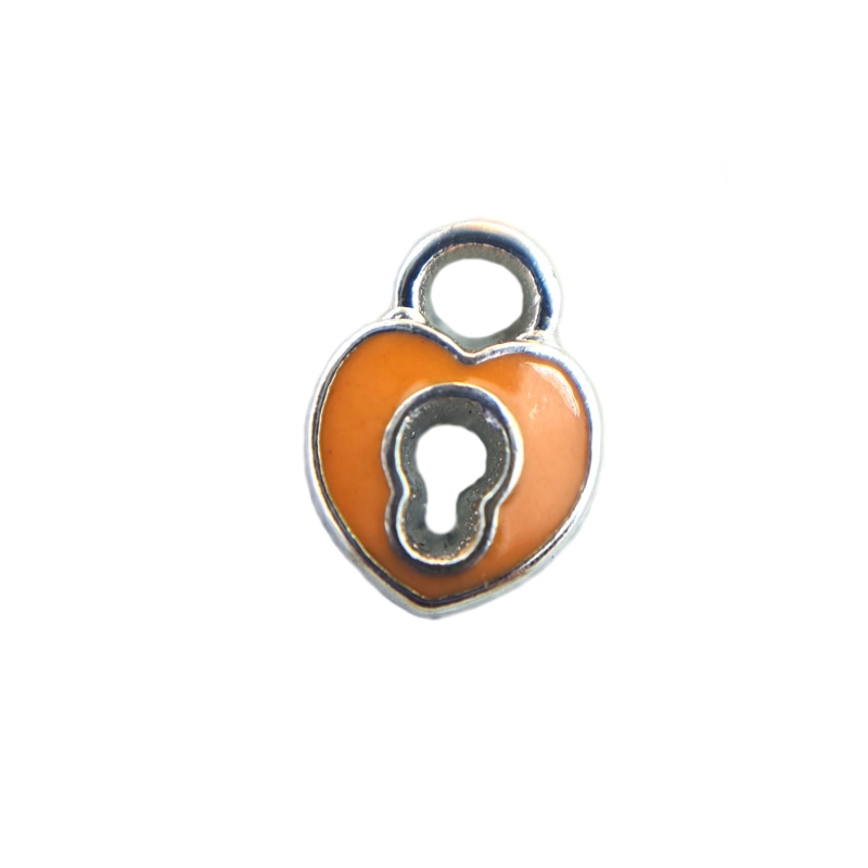 Orange Lock Charm Orange Lock Charm