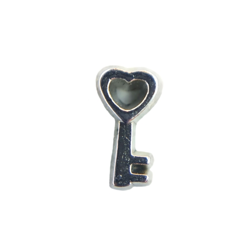 Silver Key Charm
