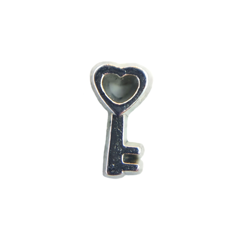 Silver Key Charm
