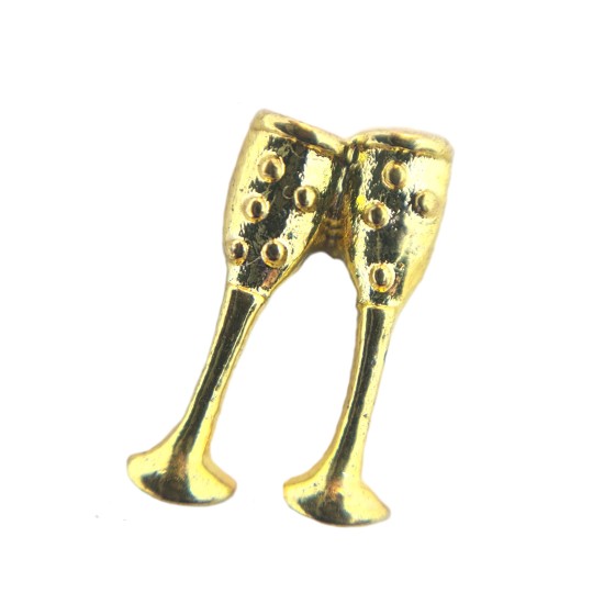 Golden glasses charm