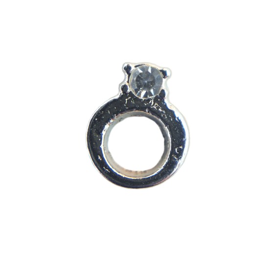 Silver ring charm