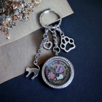 30mm Crystal keyring