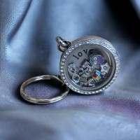 30mm Crystal keyring