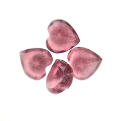 Dusky pink heart gems