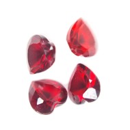 Dark red heart gems