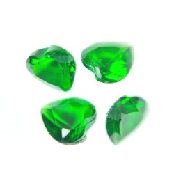 Dark green heart gems