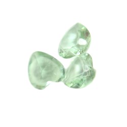 Mint green heart gems