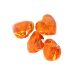 Bright orange heart gems