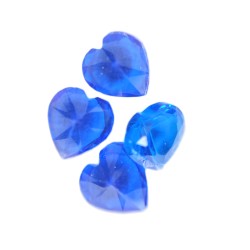 Bright blue heart gems