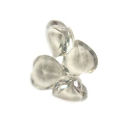 Smokey grey heart gems