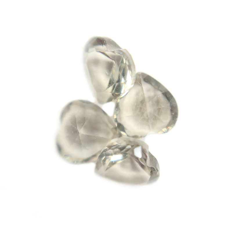 Smokey Grey Heart Gems